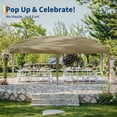 thumbnail image 5 of Twister.CK 10x20 Outdoor Pop Up Canopy Tent, 3 Adjustable Heights Canopy, One-Person Set Up Heavy Duty Commercial Instant Tent Shelter, Brown, 5 of 7