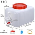 thumbnail image 2 of Portable Water Container with Tap, Heavy Duty Water Tank Plastic Water Storage Carrier 50L 80L 110L 200L Water Bucket Jug for Camping Outdoor Hiking Travel Emergency(Size:110L), 2 of 7