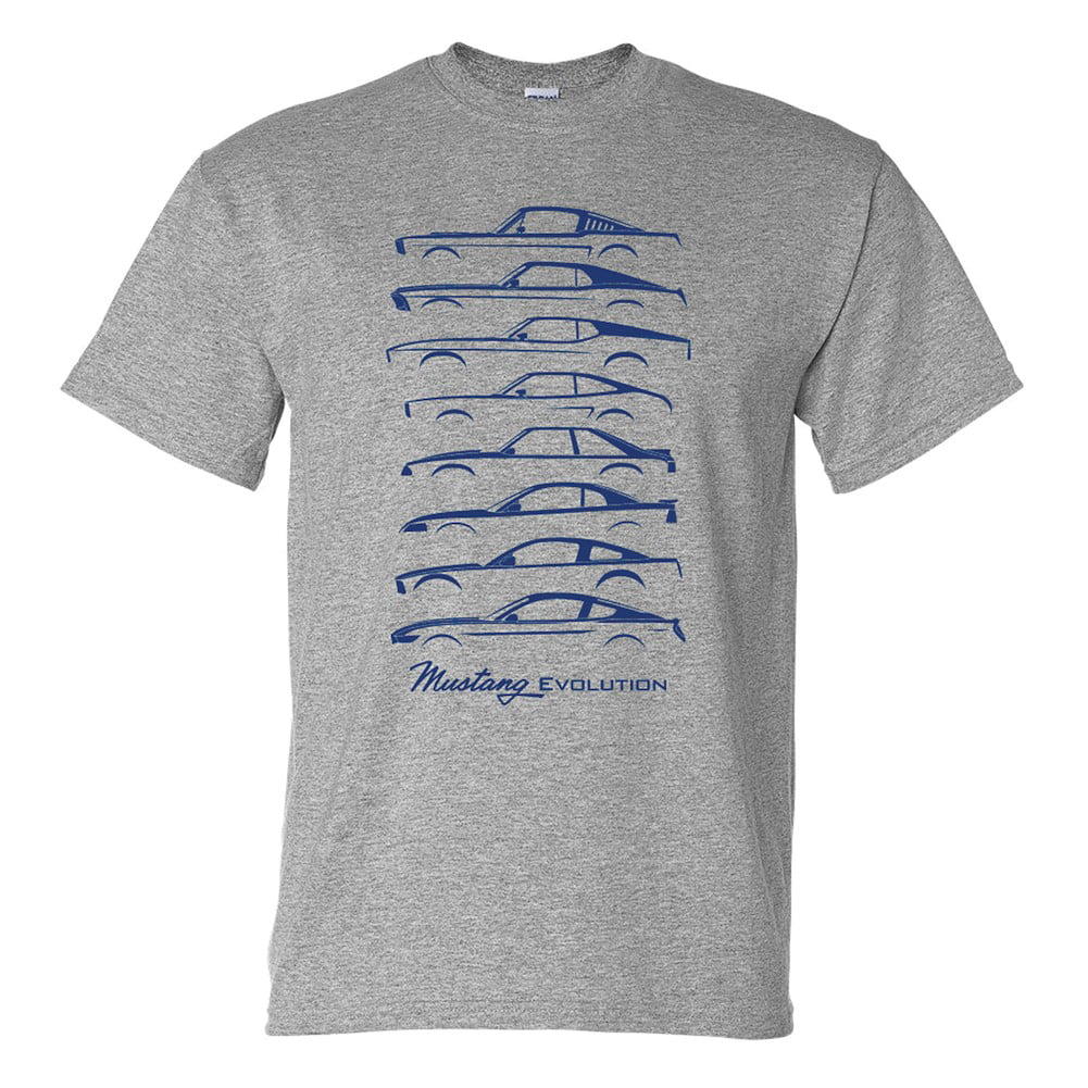 2X Unisex-Adult Officially Licensed Mustang Evolution T-Shirt