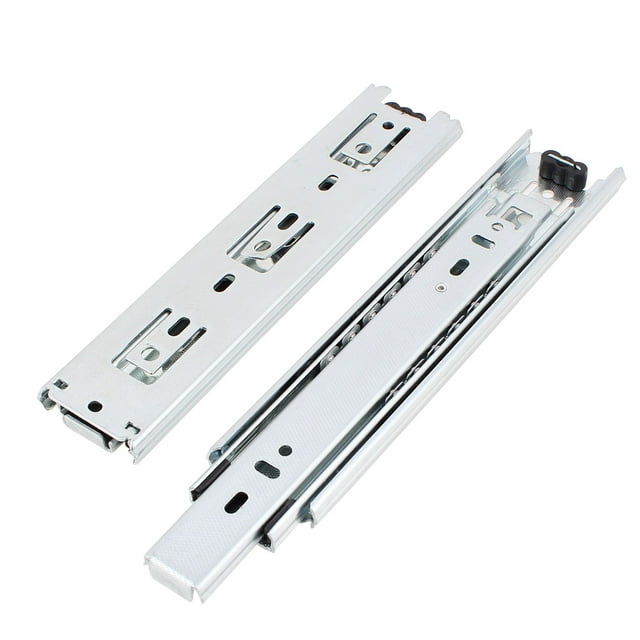 Uxcell 1 par de rieles deslizantes telescópicos de bolas de 3 secciones para cajones de muebles 20 cm 8"