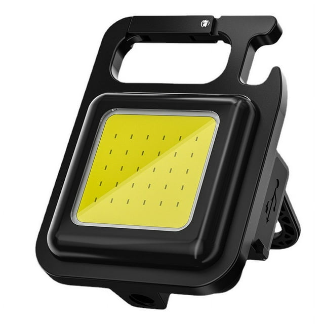 Linterna LED llavero de 500 lúmenes, mini portátil, recargable, con imán, portátil y multifunción