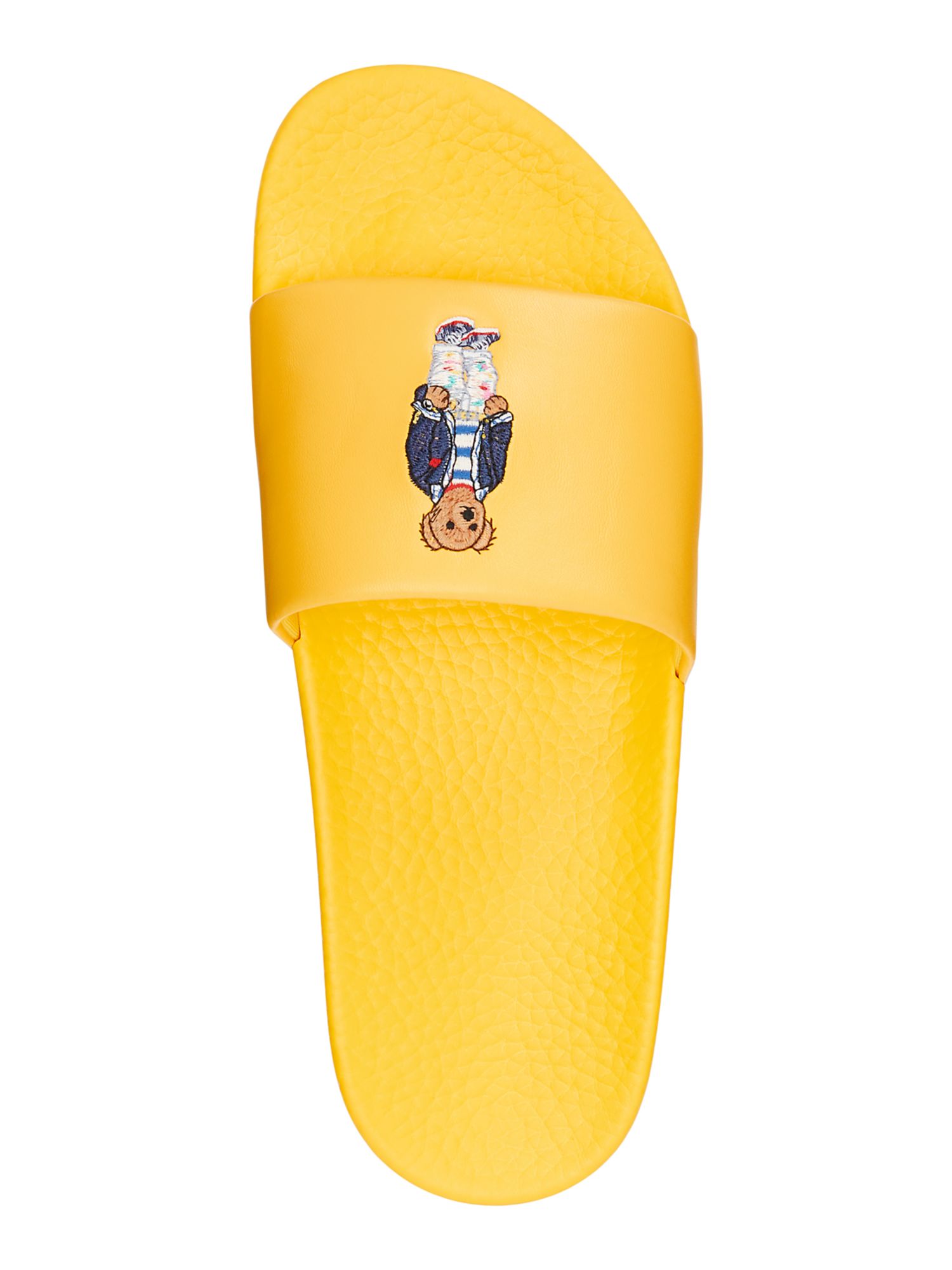 Polo Ralph Lauren Bear Slide Yellow Size 13 D PU EVA Brand New Big + Tall | Polo Ralph Lauren Heritage Bear Slides | DXL main image 3