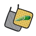 thumbnail image 2 of Caroline's Treasures Cucumber on Basketweave Pair of Pot Holders, 2 of 3