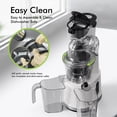 thumbnail image 4 of SiFENE Cold Press Juicer Machine, 200W Masticating Juicer with Wide Feed Chute, Easy to Clean, High Juice Yield, Quiet Operation, Slow Juicer for Fruits & Vegetables, Countertop Use, White, 4 of 9