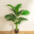 thumbnail image 4 of Cateissary Decoración de jardín elegante con plantas artificiales para el hogar, palmera Artificial ecológica fácil de limpiar Decoración 0.8m18 hojas, 4 of 6