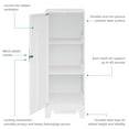 thumbnail image 3 of Space Solutions 42.5 inch High 3 Shelf Storage Locker Cabinet, Welded Metal, Fully Assembled, Vented Door, 3 inch Riser Legs, White, 3 of 18
