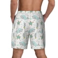 thumbnail image 4 of Uemuo Whale And Turtle Pattern Mens Swim Trunks Quick Dry Board Shorts with Mesh Lining, Stretch Beach Shorts Quick Dry No-Chafing Board Shorts-, 4 of 9
