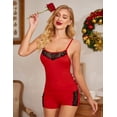 thumbnail image 4 of Conjunto de pijama de encaje para mujer, ropa de dormir, pantalones cortos, camisola, conjuntos cortos, 4 of 6