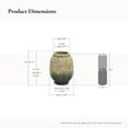 thumbnail image 4 of LuxenHome Old-World Brown with Green Bottom 10-Inch Tall Round Terracotta Vase, 4 of 10