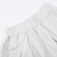 thumbnail image 7 of Wide Leg Shorts for Women Summer Casual Lightweight Elastic Waist Cute Ruffle Hem Loose Flowy Beach Shorts with Pockets, 7 of 7