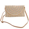 thumbnail image 1 of Bolso Paja Tejido para Mujer Bandolera Hombro Bolso Tipo Sobre Azul Cielo, 1 of 6
