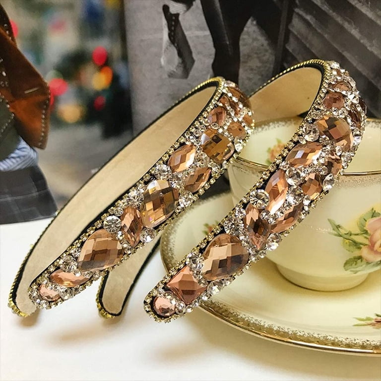 1Pack Headband Sparkle Rhinestone Crystal Wide-brimmed Hair  display picture 1