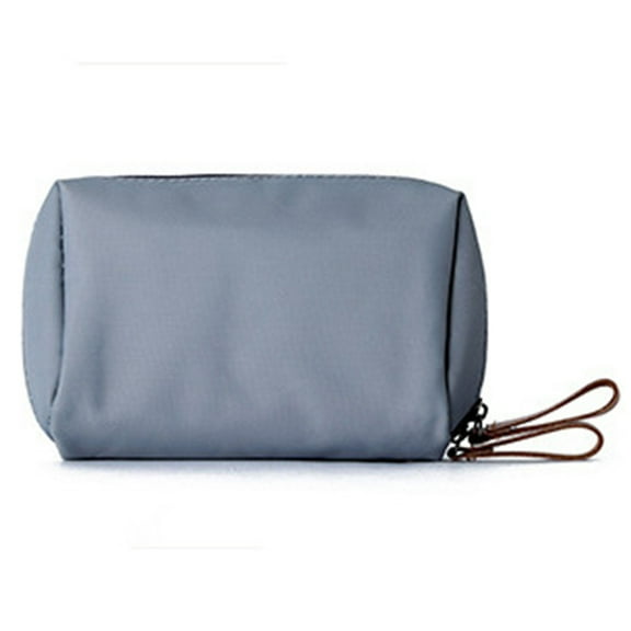 Durable Nylon Cosmetic Organizer Zippered Travel Toiletry Pouch For Women Personal Makeup Bag Purse Storage Accessory