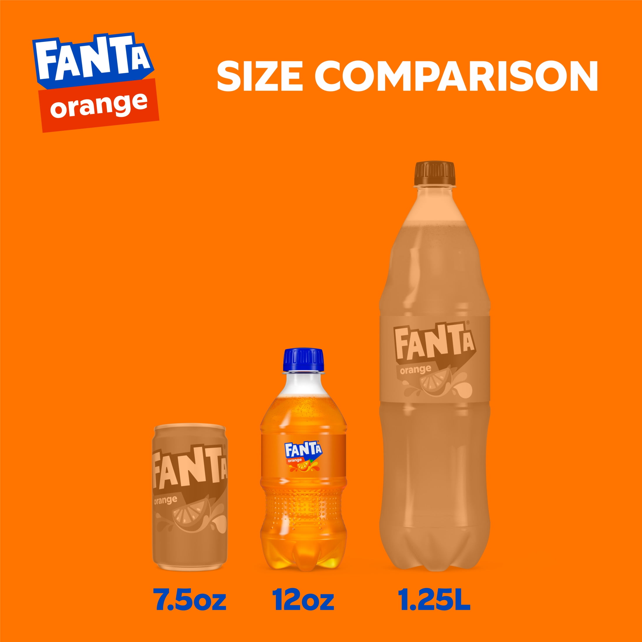 (3 pack) Fanta Orange Soda Pop Bottles, 12 fl oz, 6 Pack