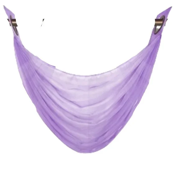 Gorgeous Home Linen K36 Elegant Voile Sheer Waterfall Swag Valance with Bronze Grommets, 36" x 16", 1-Piece Lilac Lavender