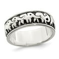 thumbnail image 1 of Ladies Antiqued Elephants Ring in Sterling Silver, 1 of 4