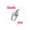 thumbnail image 1 of Brown Hand Sketching Cup Ice Thank You Stickers Quote Grateful, 1 of 3