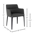 thumbnail image 2 of Williamsburg Mid-century Modern Upholstered Arm Chair, 2 of 5
