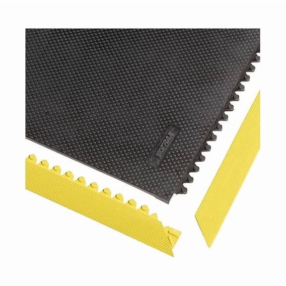 Notrax Female Mat Ramp Border, Rubber, 2 in W x 3 ft L, 1/2 in Thick 041F0003YL