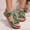 Green, variant on Women Leisure Shoes Low Heel Closed Back Casual Stylish Layout for Summer Daily Use