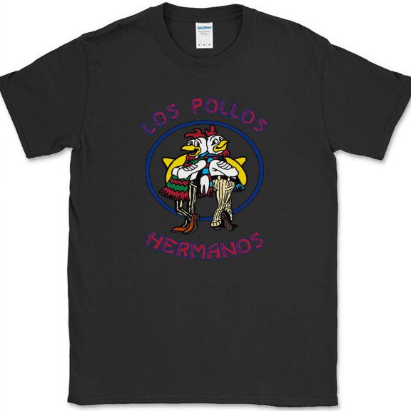 Los Pollos Hermanos T-Shirt Gildan Funny TV Show Humor Tee - Black, S