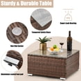 thumbnail image 4 of AVAWING 3PCS Patio Furniture Set, Outdoor Sectional Wicker Rattan Sofa Set for 3 People, Beige, 4 of 8