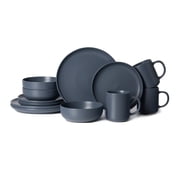 12Pcs Stoneware Dinnerware Sets with Mugs Microwave and Dishwasher Safe Stackable Matte Glaze Kitchenware