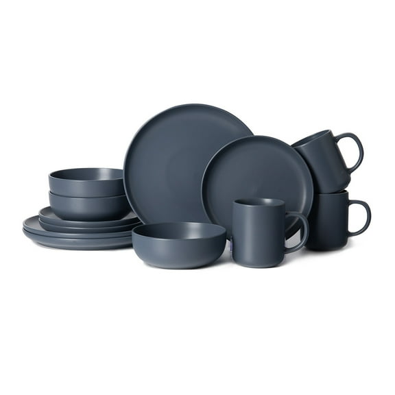 12Pcs Stoneware Dinnerware Sets with Mugs Microwave and Dishwasher Safe Stackable Matte Glaze Kitchenware
