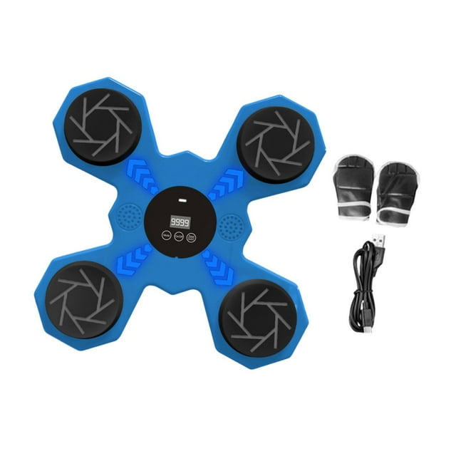 DYNWAVECA Music Boxing Machine Punching Pad Agility Training Accessories Sandbag Training Pad Wall Mounted Target for Martial Arts Home Blue