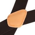 thumbnail image 3 of Buyless Fashion Button End Logger Work 2 Pack Suspenders for Men - 48" Adjustable Straps 1 1/4" - X Shape - 5125-2-Brown, 3 of 7