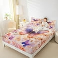 thumbnail image 4 of Manfei Chic Butterflies Full Size Sheets,Dreamy Fairy Tale Bed Sheets,Romantic Flower Floral Sheet Sets For Teens Girls,Uper Cozy Room Decor,4pcs, 4 of 7