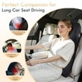 thumbnail image 2 of Florich One-Piece Lumbar Support&Car Headrest Pillow, 2-in-1 Memory Foam Car Seat Headrest with Lumbar Cushion Ergonomic Support Pillow for Neck Back Pain Relief, Black, 2 of 10