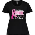 thumbnail image 3 of Inktastic Breast Cancer Awareness We Wear Pink in October Women's Plus Size T-Shirt, 3 of 5