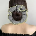 thumbnail image 7 of YooGuoGuo 2-Piece Lattice Ruffles Large Scrunchies for Women Girls, Cute Big Hair Ties No Damage Hair Accessories, Elastic Hair Bands for Hair Bun Ponytail (Black & Red), 7 of 7