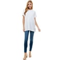 thumbnail image 6 of Women's Crew Neck Short Sleeve Slit Sides Tunic, 6 of 8