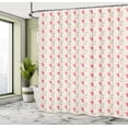 thumbnail image 4 of Ambesonne Exotic Shower Curtain, Bird Leaves Flowers Pattern, 69"Wx84"L, Dark Coral and Pale Green, 4 of 4