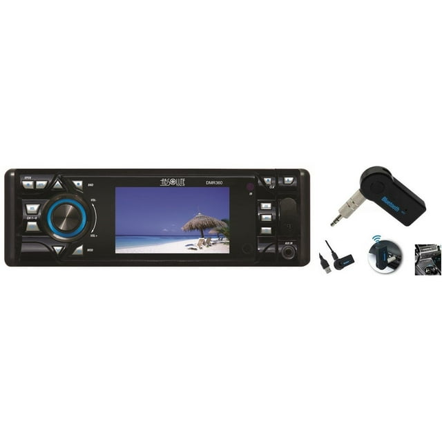 Absolute DMR-360BTAD 3.5-Inch In-Dash Receiver with DVD Player Flip Down Detachable