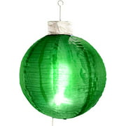 Elf Logic - 21" Large Outdoor Christmas Ornament That Lights UP. Collapsible Light-Up Ball - Perfect Indoor or Outdoor Holiday Decoration. Beautiful Outdoor Christmas Tree Ornaments (Green)