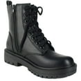thumbnail image 3 of New Women's Lug Sole Platform Combat Ankle Bootie Lace up Side Zipper Boot, 3 of 3
