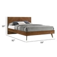 thumbnail image 5 of Benjara Nova Rem Queen Size Platform Bed-Chevron Pattern Headboard-Walnut Brown, 5 of 6