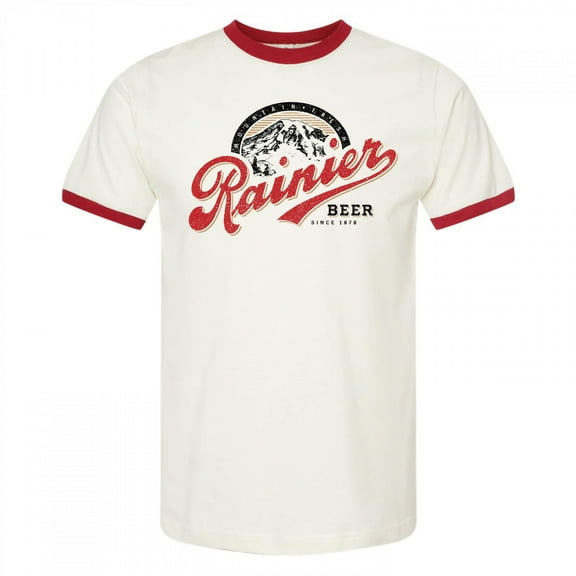 Rainier Beer Mountain Fresh Ringer T-Shirt-3XLarge