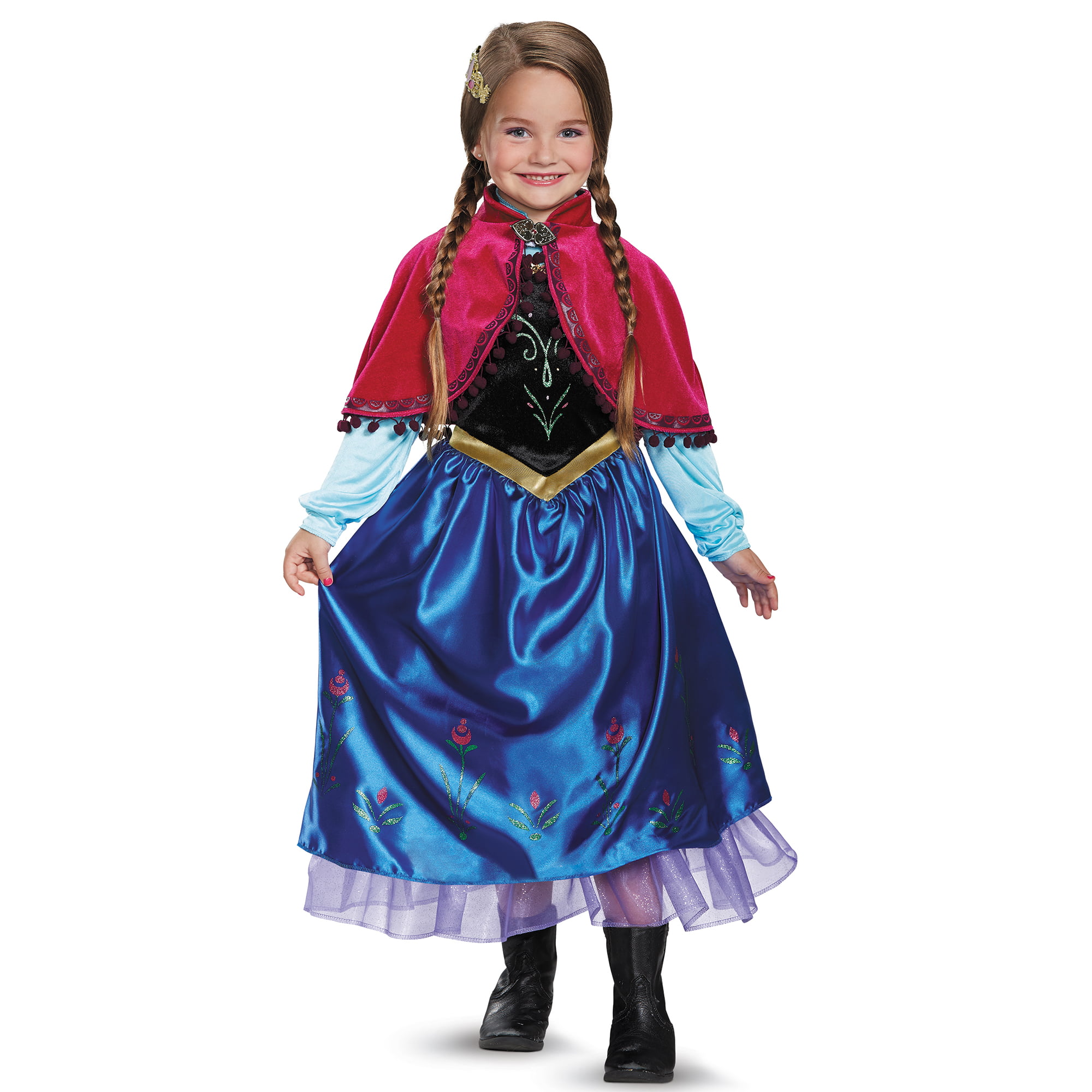 Anna Deluxe Costume Frozen Pour Filles Taille 4-6X & 7-8 nouveau par Déguisement 57005 