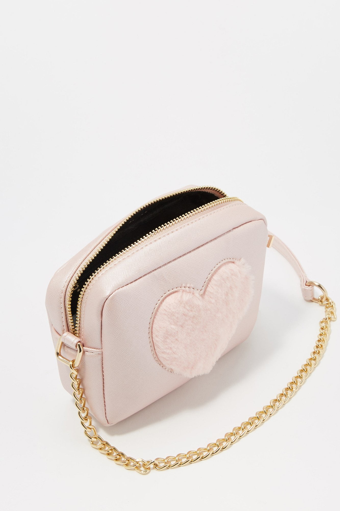 Urban Kids Youth S Faux Fur Heart Crossbody Bag