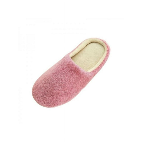 Women Men Winter Warm Fleece Anti-Slip Slippers Indoor Shoes