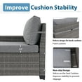 thumbnail image 6 of JOIVI 6 Pcs Patio Outdoor Furniture Conversation Set with Wide Armrest, Gray, 6 of 12