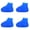 Blue L, variant on KGJQ 1 Pair Rainy Shoe Covers, Anti-Slip Thickened Soles Stretchable Shoe Covers, Waterproof Sneaker Covers for Outdoor Sports