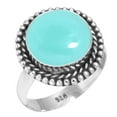thumbnail image 1 of 925 Silver Ring For Women - Men Aqua Chalcedony Stone Silver Ring Size 5.5 March Birthstone Elegant Silver Ring Size 5.5 Gift For Sister On Easter 925 Silver Jewelry With Gemstone, 1 of 5