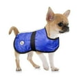 thumbnail image 4 of cuteNfuzzy Reversible All Season Reflective Blue Plaid Dog Coat Medium Weight, 4 of 5