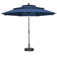 thumbnail image 2 of Zenova Autlaycil 10FT 3-tier Tilting Patio Umbrella  120''  Market Umbrella Navy Blue, 2 of 5