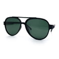thumbnail image 4 of Polarized Mens Metal Flex Hinge Round Fashion Racer Plastic Sunglasses Black - Green, 4 of 8